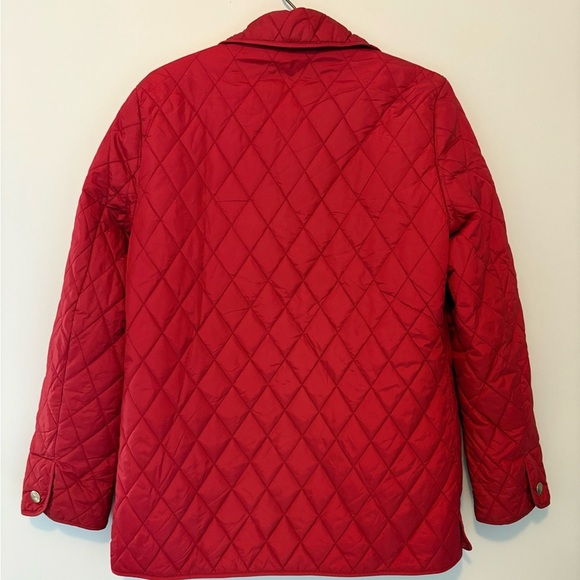 Coach Red Puffer Quilted Coat Women’s S Jacket Lightweight Signature Lining - Picture 5 of 7